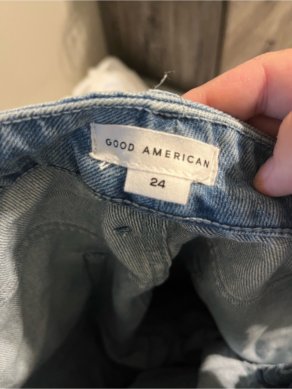 Good American Light Blue Wide Leg Jeans - Picture 3 of 5